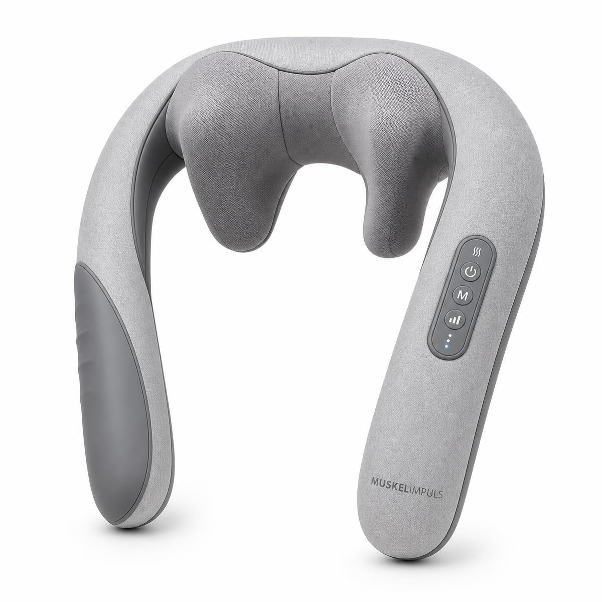 MUSKELIMPULS Nackenmassagegerät mit Wärme – 3D-Shiatsu, kabellos, Grau